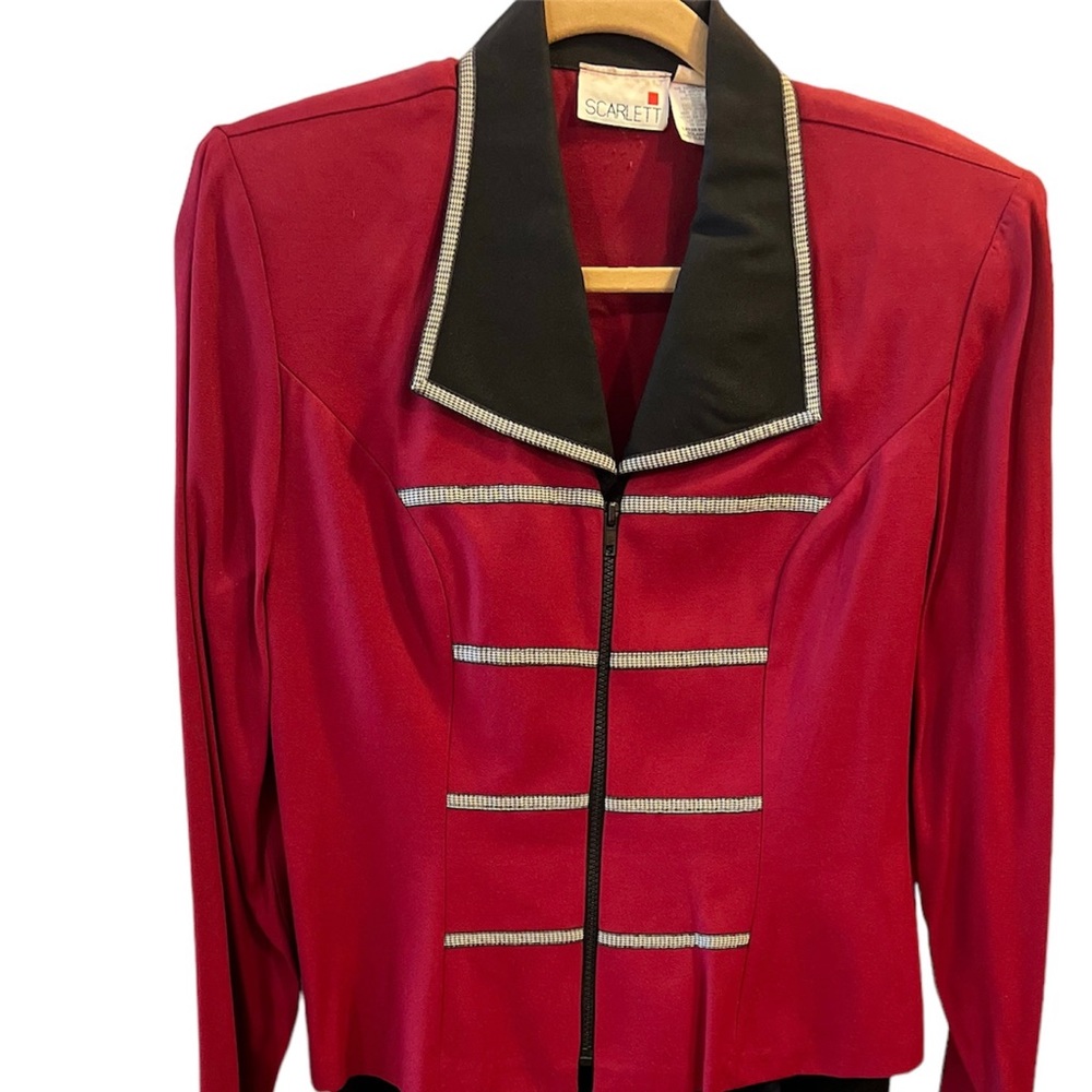 Scarlett Red and Black Blazer
